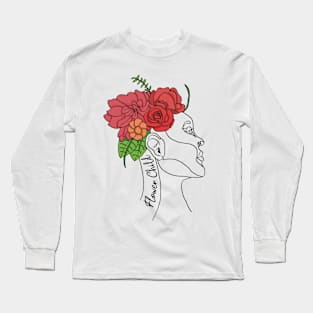 Flower Child Portrait Long Sleeve T-Shirt